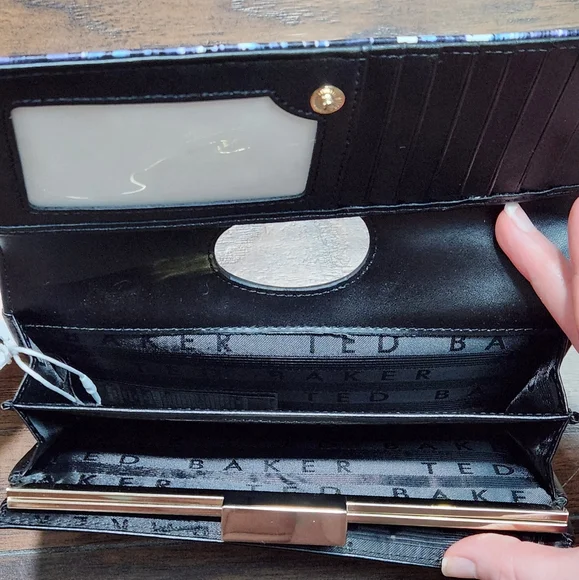 Ted Baker Blue Large Bobble Wallet - Picture 8 of 9